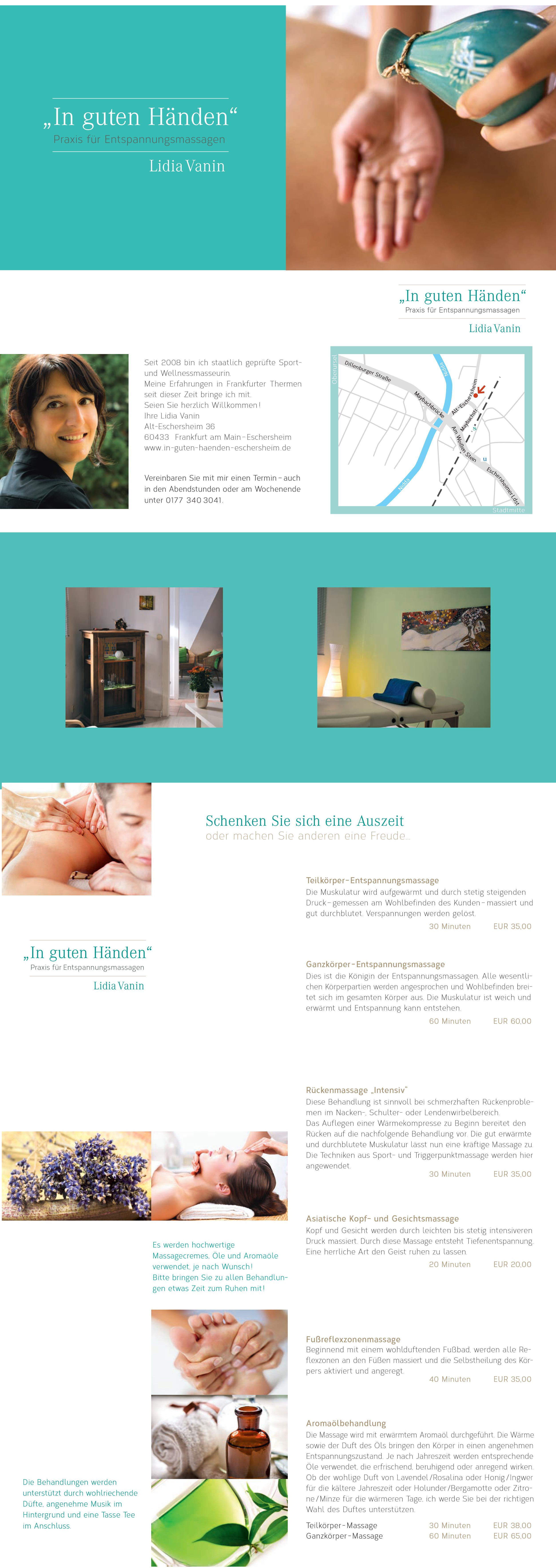 In guten H&auml;nden. Praxis f&uuml;r Massagetherapie in Eschersheim